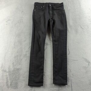 Nudie Jeans Lean Dean 31 (Fits 30x29) Dry Ever Black Stretch Made Italy 1006814